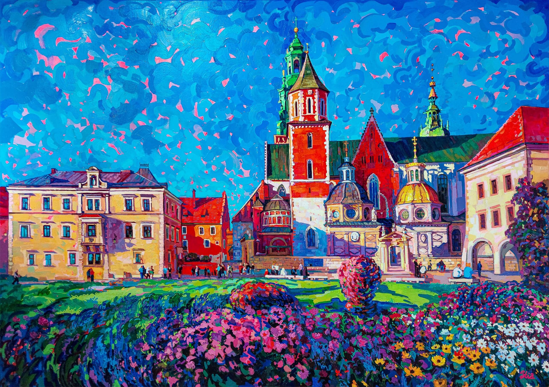 Wawel Castle, Kraków, PolandEmochromism.Wonder begins when we learn to pay attention.Every skyline carries more than architecture. It carries memory. The past remains meaningful only when it continues to shape the present. Light and stone become witnesses to stories that travel across generations, reminding us that traditions endure because they continue to belong to everyday life. Places become timeless when each generation finds its own meaning within them.Original oil painting on canvas
240 × 170 cm
2026
by STIA